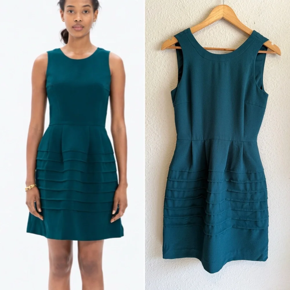 Madewell Midnight Mini Dress in Spruce Green – Size 0
